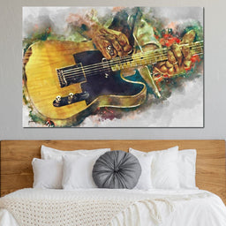 Keith Richards' Electric Guitar - Abraham Szomor - NicheCanvas