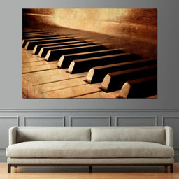 Vintage Piano Keys - NicheCanvas