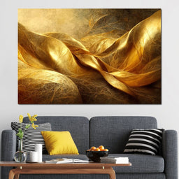 Abstract Golden Swirl - NicheCanvas