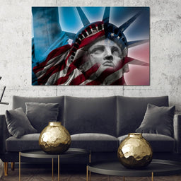 Patriotic Statue of Liberty - NicheCanvas
