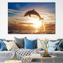 Leaping Dolphin - NicheCanvas