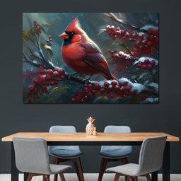 Winter Cardinal - Neal Hackett - NicheCanvas