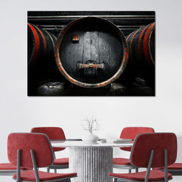 Traditional Wood Barrel - NicheCanvas
