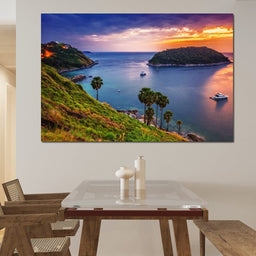 Boats Watching The Sunset - NicheCanvas