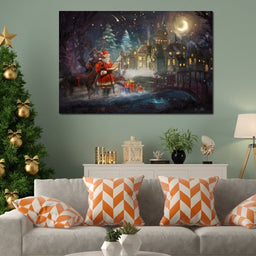 Santa Claus on Christmas Eve - NicheCanvas