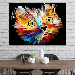 Colorful Cat - NicheCanvas