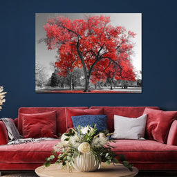 Big Red Tree - NicheCanvas