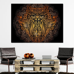 Golden Owl - NicheCanvas