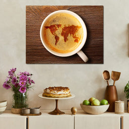 World Map Coffee Cup - NicheCanvas