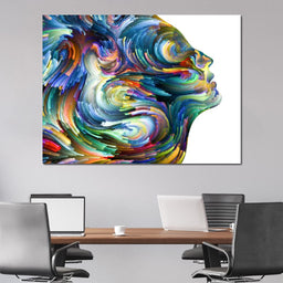 Colored Visage Profile - NicheCanvas