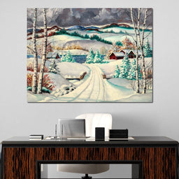Rural Winter Landscape - NicheCanvas