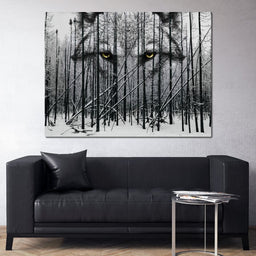 Wolf Winter Woods - Johanjjf - NicheCanvas