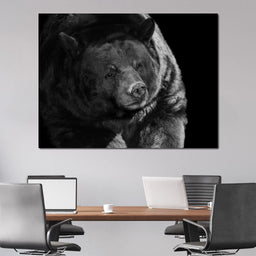Black and White Bear - NicheCanvas