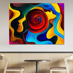 Red Swirl - NicheCanvas