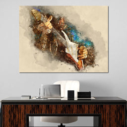 Jimmy Hendrix's Electric Guitar - Abraham Szomor - NicheCanvas