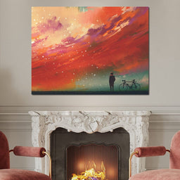 Admiring The Red Clouds - NicheCanvas