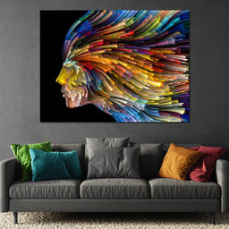 Psychedelic Face Alternate - NicheCanvas