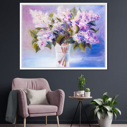 Lilacs in a Vase - NicheCanvas