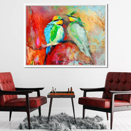 Blue-Tailed Birds - NicheCanvas