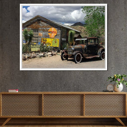 Old Car by Route 66 - NicheCanvas