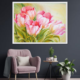 Pink Tulips - NicheCanvas