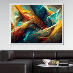 Abstract Colorful Waves - NicheCanvas