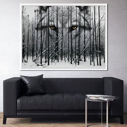 Wolf Winter Woods - Johanjjf - NicheCanvas