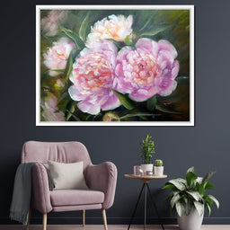 Blooming Peonies - NicheCanvas