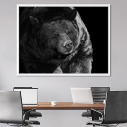 Black and White Bear - NicheCanvas