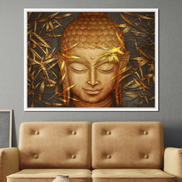 Smiling Golden Buddha - NicheCanvas