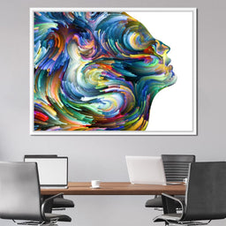 Colored Visage Profile - NicheCanvas