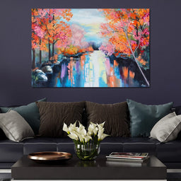 Autumn Stream Pastel - NicheCanvas