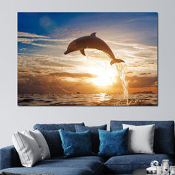 Leaping Dolphin - NicheCanvas