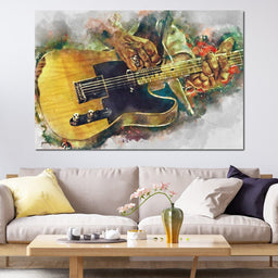 Keith Richards' Electric Guitar - Abraham Szomor - NicheCanvas