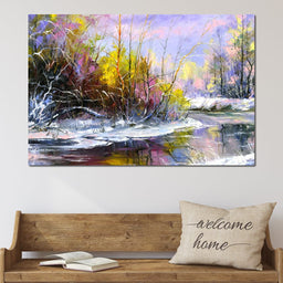 Winter Stream - NicheCanvas