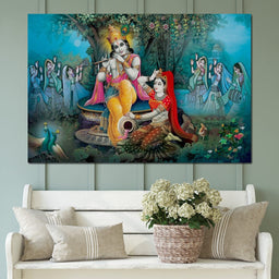 Radha & Krishna Love Tree - NicheCanvas