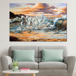 Horses Splash - NicheCanvas