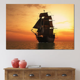 Old Ship At Sea - NicheCanvas