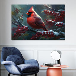 Winter Cardinal - Neal Hackett - NicheCanvas