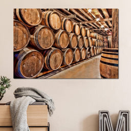 Oak Barrels - NicheCanvas