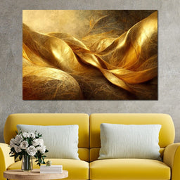 Abstract Golden Swirl - NicheCanvas