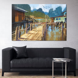 Fishing Pier - NicheCanvas