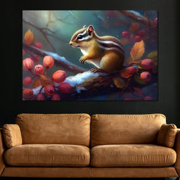 Winter Chipmunk - Neal Hackett - NicheCanvas