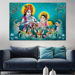 Lord Radha & Krishna Love Song - NicheCanvas