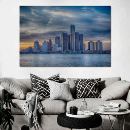 Detroit Skyline - NicheCanvas