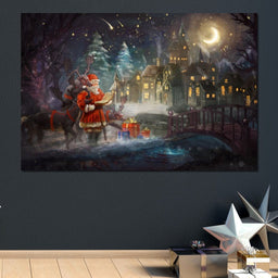 Santa Claus on Christmas Eve - NicheCanvas