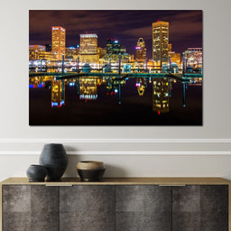 Baltimore Skyline - NicheCanvas