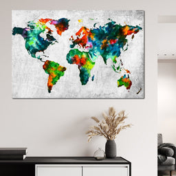 World Map - Mateo - NicheCanvas