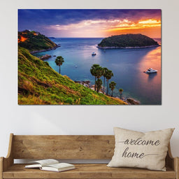 Boats Watching The Sunset - NicheCanvas