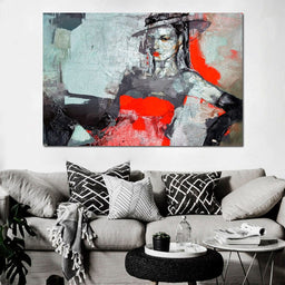 Lady in Red - NicheCanvas